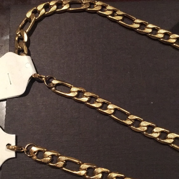 Men’s Stainless Steel Chain/Bracelet Set - Picture 2 of 3